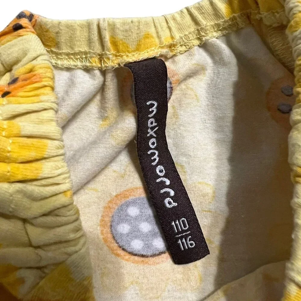 Maxomorra Sz 110/116 (5-6Y) Yellow Sunflower Dress